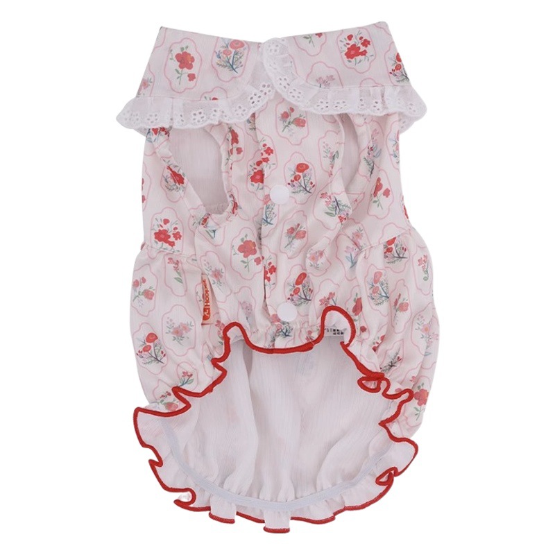 Ropa gato verano transpirable vintage anti-pelusa