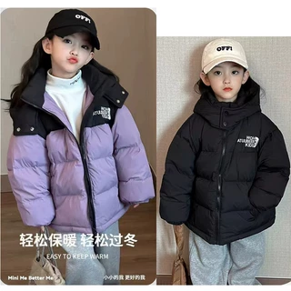 2026冬季新款儿童羽丝服男童女童加厚保暖连帽小孩面包服北北外套