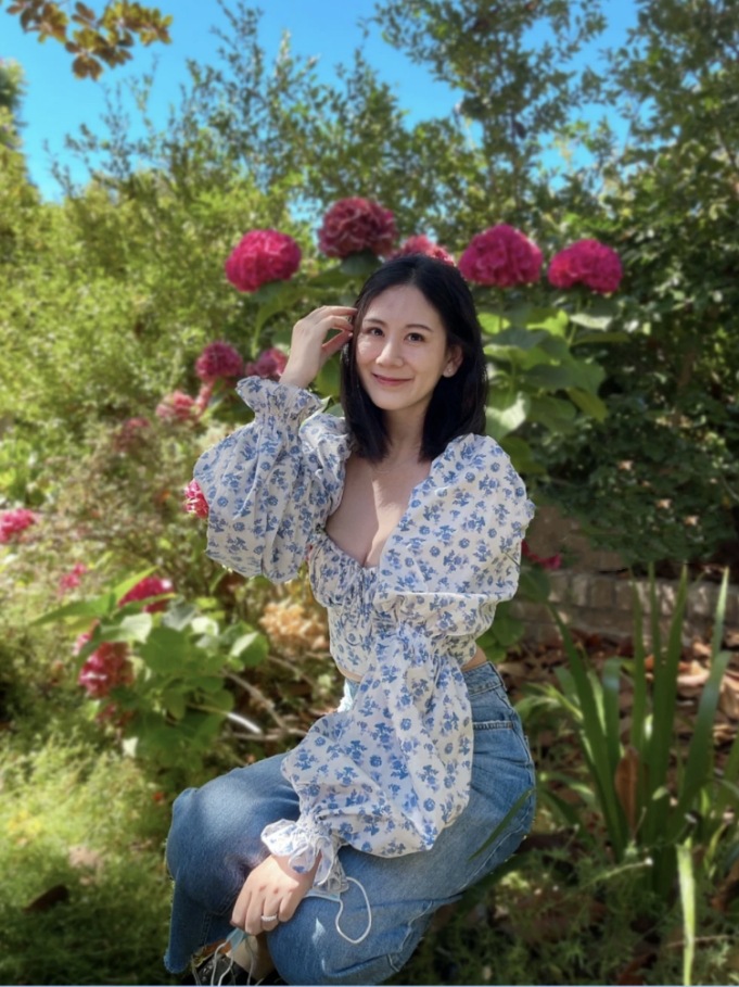 Floral Knot Lantern Sleeve Chiffon Shirt Image 3