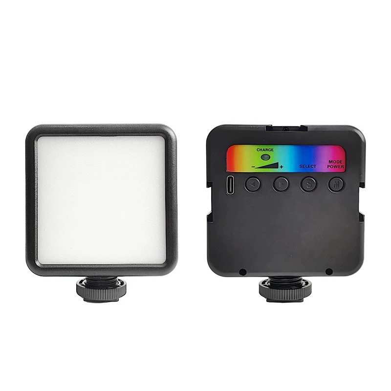 Перезаряжаемая RGB карманная подсветка, портативная светодиодная лампа для камеры и телефона, варианты с клипсой/штативом