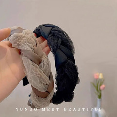 發箍女2024年新款網紅頭飾成人防滑發卡輕奢外戴高顱頂顯臉小頭箍