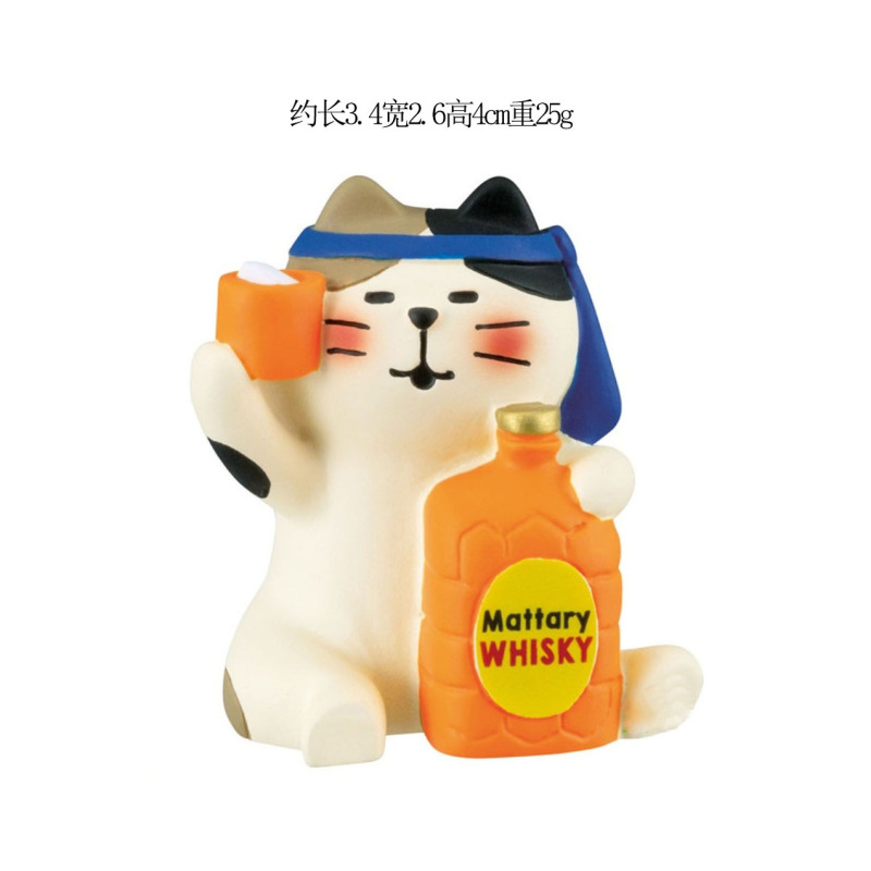 樹脂装飾品ミニチュアバー装飾バーテンダーピアノ猫 ZAKKA トレンディなブラインドボックス DIY 工芸品小さな装飾品|undefined