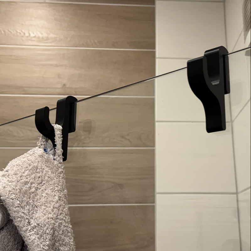 跨境热销 Shower hook for 8 mm thick wall glass便携式淋浴挂钩|undefined