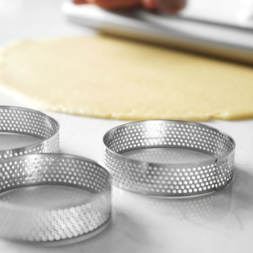 Stainless steel mousse ring, thickened punched cake ring, French baking cake mold, DIY baking tool tower ring