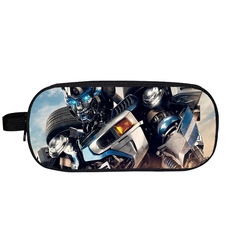 Transformers Pen Bag Student Cool Double Layer Large Capacity Storage Pencil Case Polyester Durable High-end Style Stationery Box