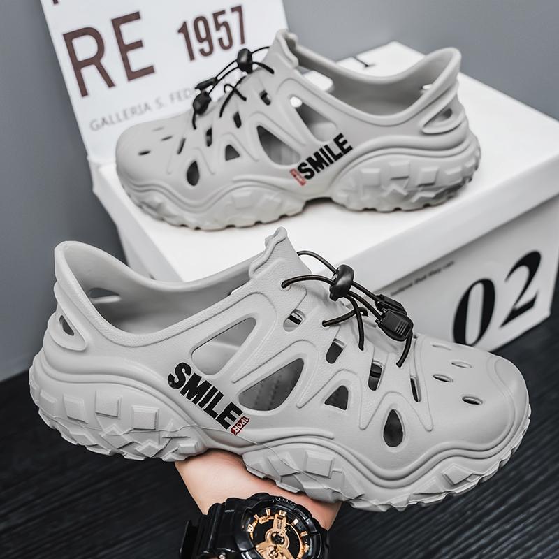 2025 verano estilo caliente fondo suave zapatos con agujeros transpirables sandalias de conducción