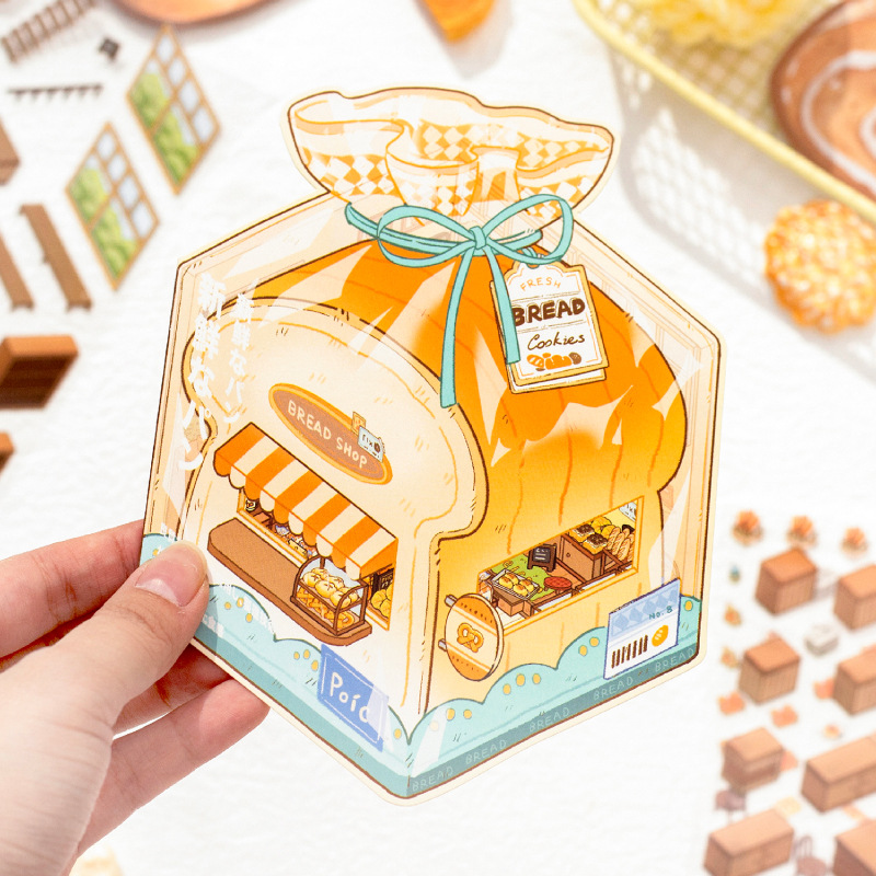 Pegatinas de paisajismo en miniatura 3D plegables de Twilight