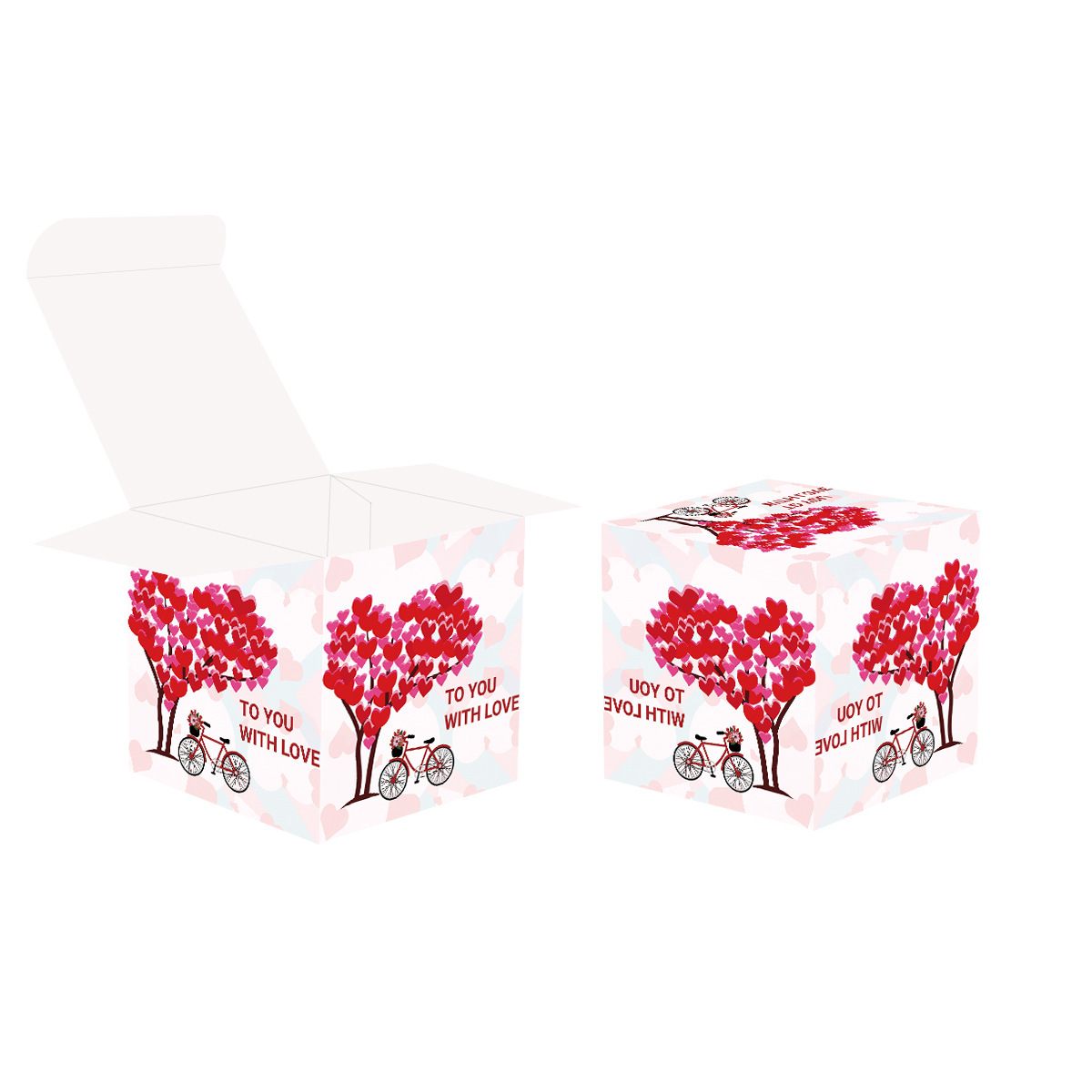 Valentine's Day Cute Sweet Letter Heart Shape Paper Daily Date Festival Gift Box display picture 4