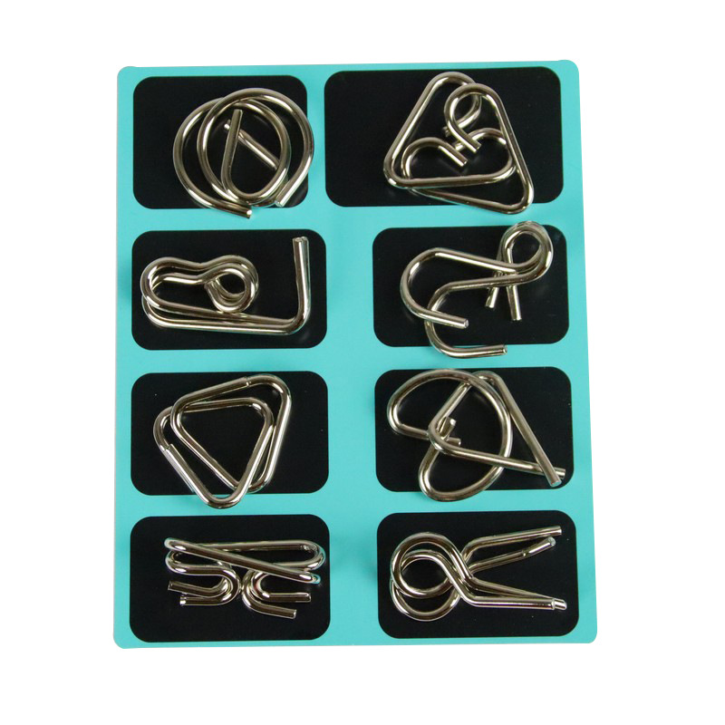 Creativo anillo de desbloqueo intelectual hebilla M juego completo de bloqueo Luban para estudiantes Juego de bloqueo de Kongming de mano para niños al por mayor