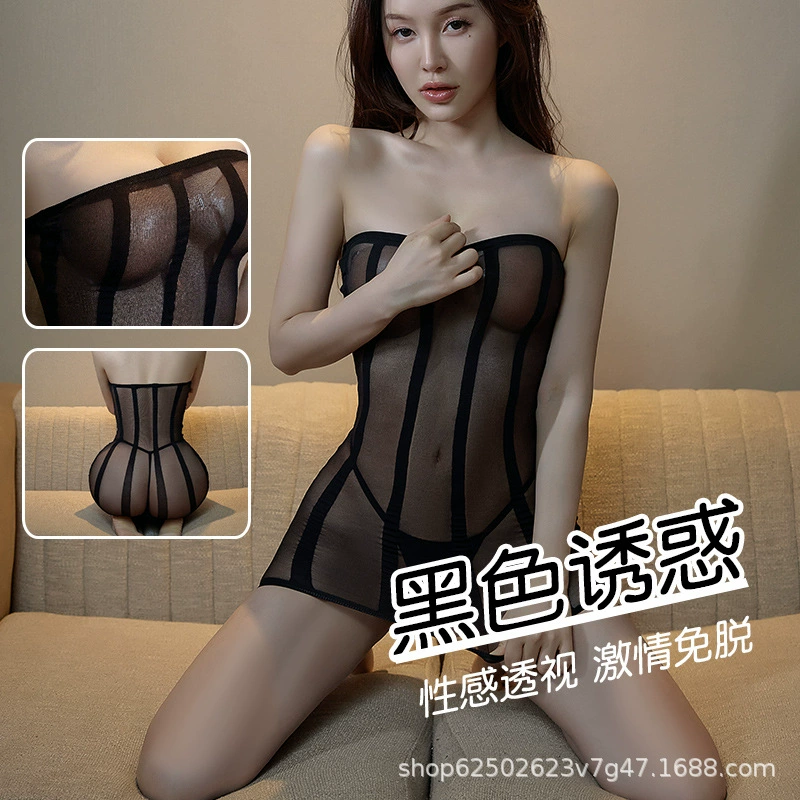 Ночная тумба павильон Sexy нижнее белье женское прозрачное соблазнение сексуальное единое изделие сетчатые чулки пижама открытый низ одно изделие 050