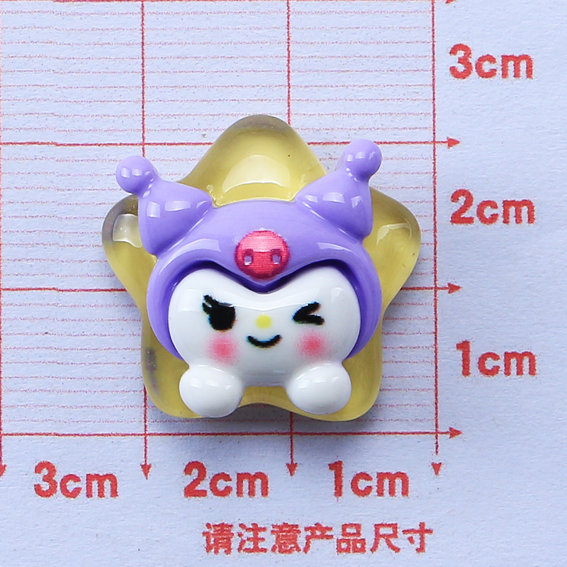 Internet celebridad manejar hielo transparente estrella animal lindo DIY joyería accesorios de resina al por mayor crema pegamento hecho en casa caja del teléfono horquilla