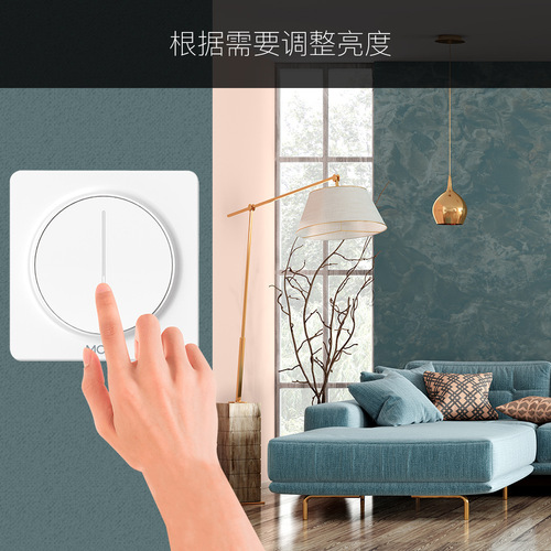WiFi Tuya smart home European style dimmer switch app remote control timing touch dimming European standard panel