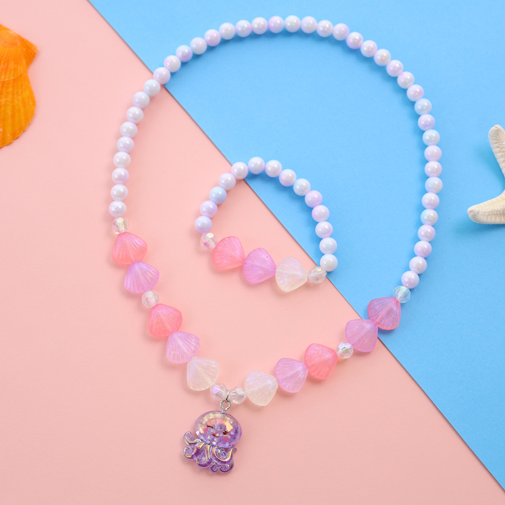 보라색 문어 2종세트 [투명가방]