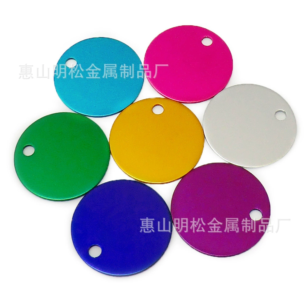 35 мм круглые домашние животные алюминиевые бирки для собак брелок кошачий ошейник аксессуары для лазерной гравировки наружные средства против потери