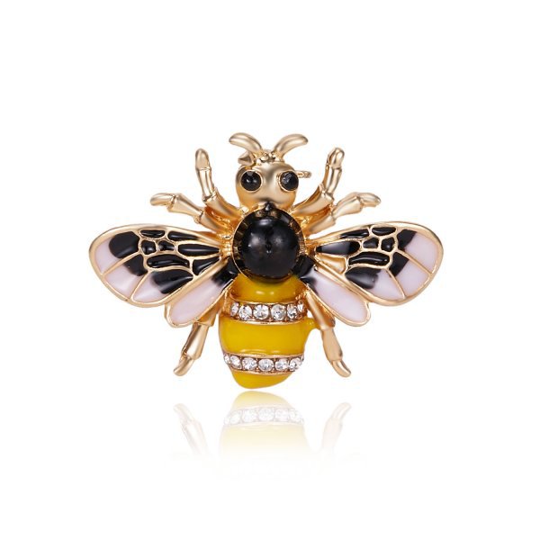 Cartoon Style Cute Animal Insect Bee Alloy Enamel Plating Inlay Rhinestones Unisex Brooches display picture 13