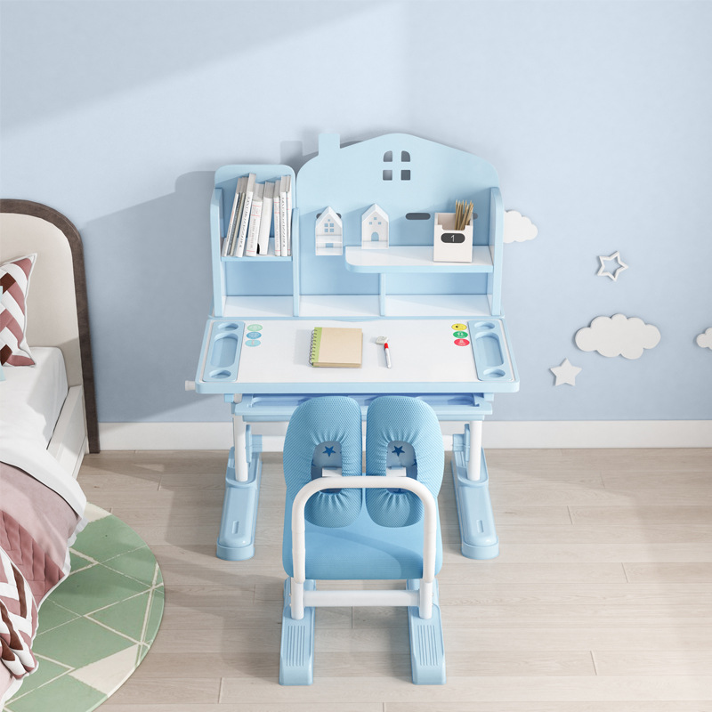 Children's Study Table Can Be Lifted and Lowered, Simple Primary School Student Writing Desk, Children's Desk, Home Children's Desk and Chair