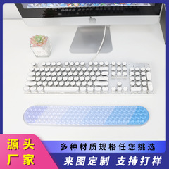 新型延長防水透明パソコンのキーボードパッド卸売りグラデーション色の小さいサイズの柔らかいシリコンのマウスパッドの腕のサポート