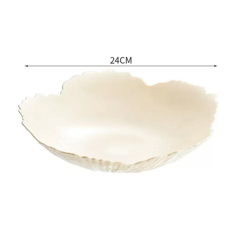 新しいクリームの花びらの果物の皿の家庭用のお茶のいくつかの軽い贅沢な果物の皿の食品級の高い顔の値の果物の鉢の間食の乾燥した果物の皿|undefined