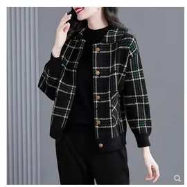 小个子呢子大衣外套女短款秋装2023新款高端宽松黑色休闲毛呢上衣