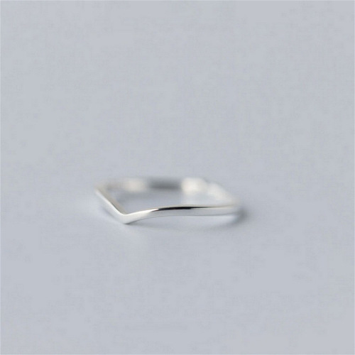 925 sterling silver ring simple V-shaped ring for women tail ring open ring adjustable accessories