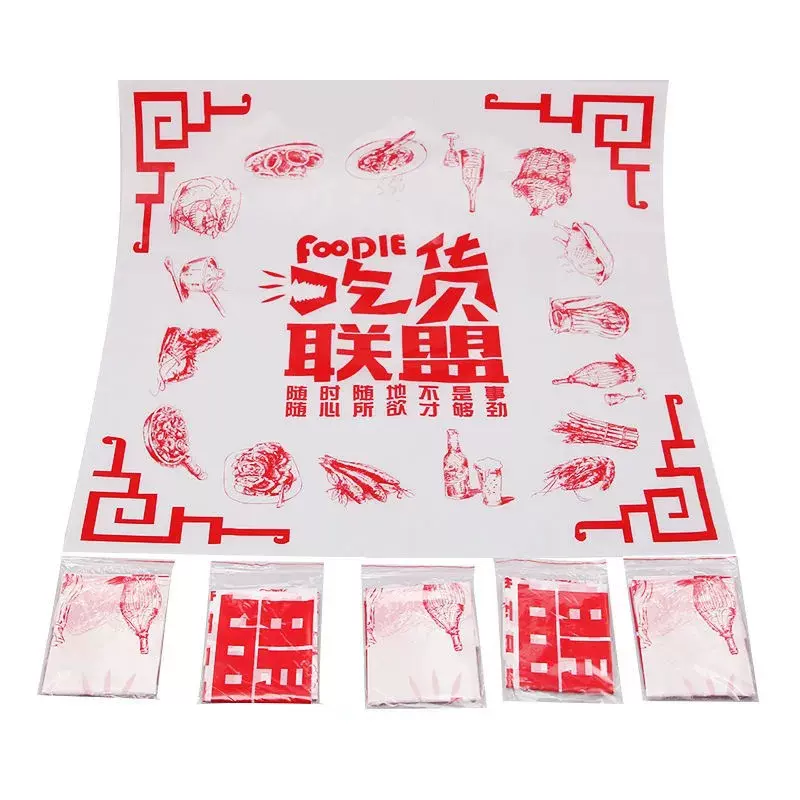 一次性桌布批发塑料外卖小桌布餐饮火锅防水防油独立包装印logo