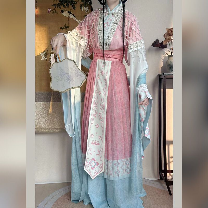 Original [Xuan Feng] Wei and Jin Dynasty Style Restored Hanfu Women's Traditional Clothing, Improved Traditional Attire, Autumn and Winter Set