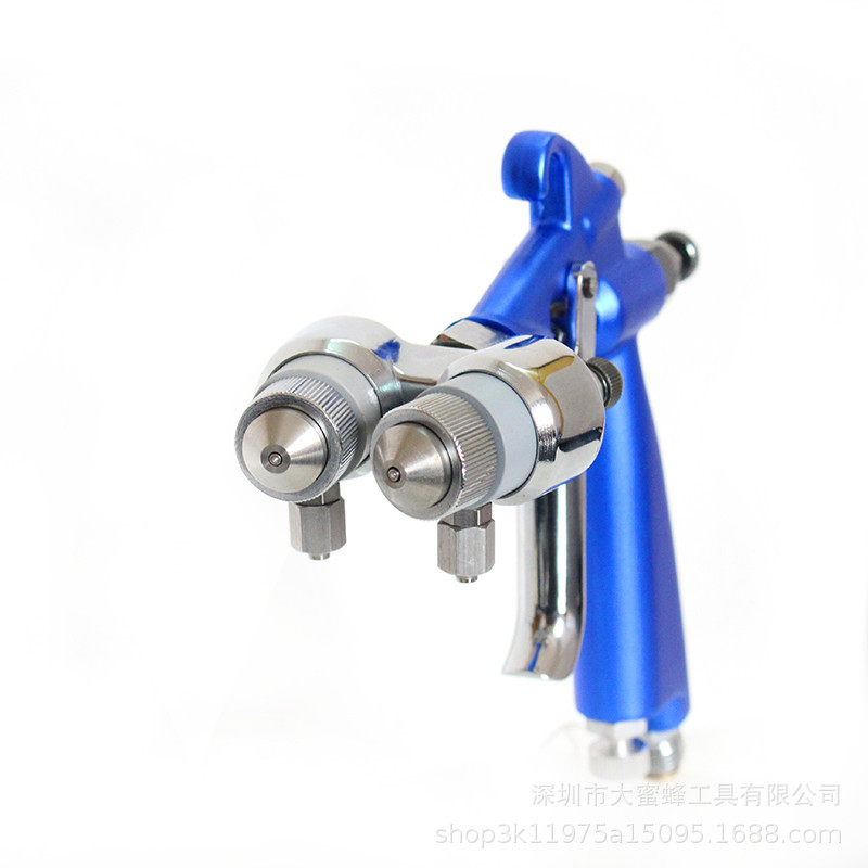 双组份喷枪，又称双头漆枪。枪头由两支圆形或扇形的喷枪组成