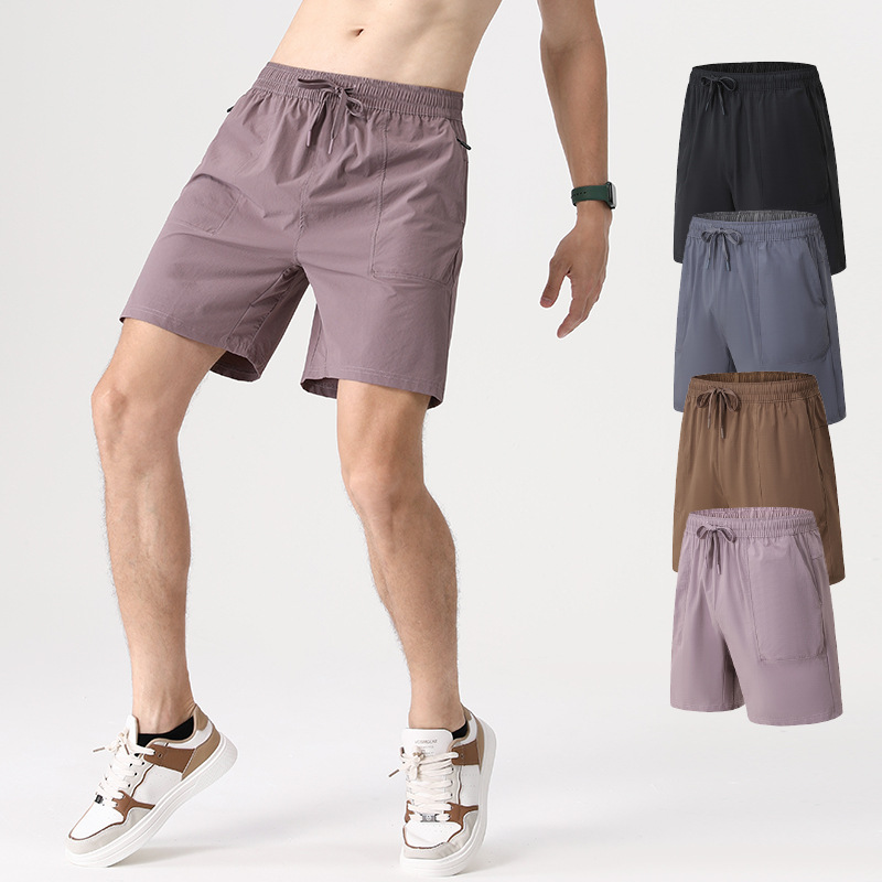 lulu nuevos pantalones cortos deportivos de secado rápido para hombres sueltos pantalones de entrenamiento de baloncesto pantalones de gimnasio transfronterizos