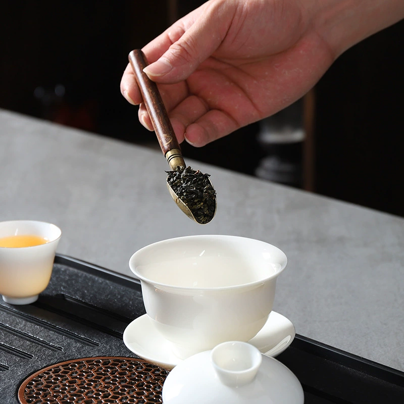 Tea ceremony six gentleman ebony set tea set tea table tea table tea art component tool for bubble tea clip