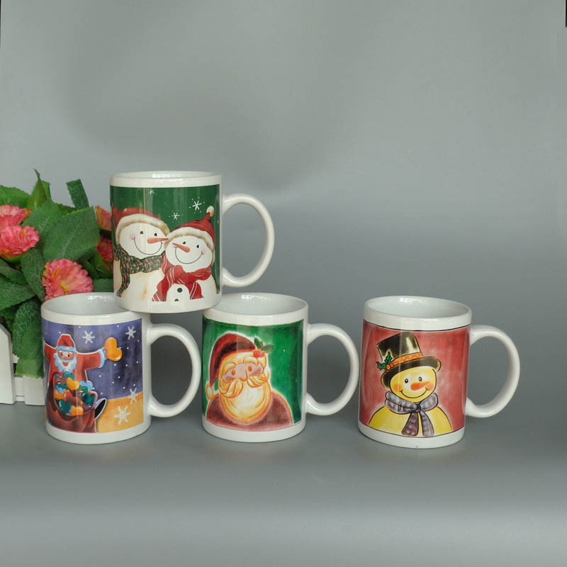 12OZ flor asada taza de cerámica recta taza de cerámica taza de agua creativa taza de leche taza de café al por mayor