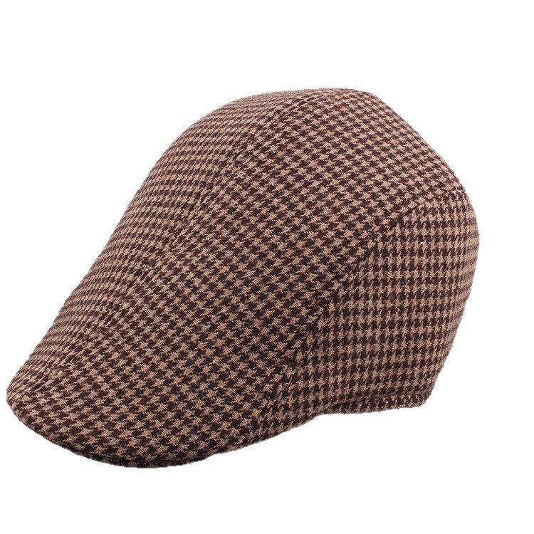 Otoño y invierno gorra de lengua de pato gran placas de la boina de la cabeza gorra de hombre de mediana edad gorra abuelo gorra de invierno