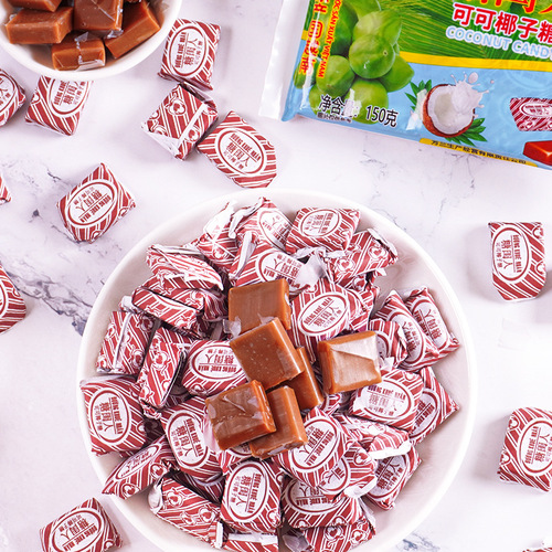 Wholesale Authentic Vietnam Imported Specialty Thick Cocoa Coconut Sugar, Non-Hainan Old-Style Traditional Nostalgic Snack
