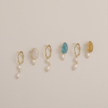 韩国东大门代购同款耳环巴洛克天然珍珠不对称耳坠时尚高级感耳饰