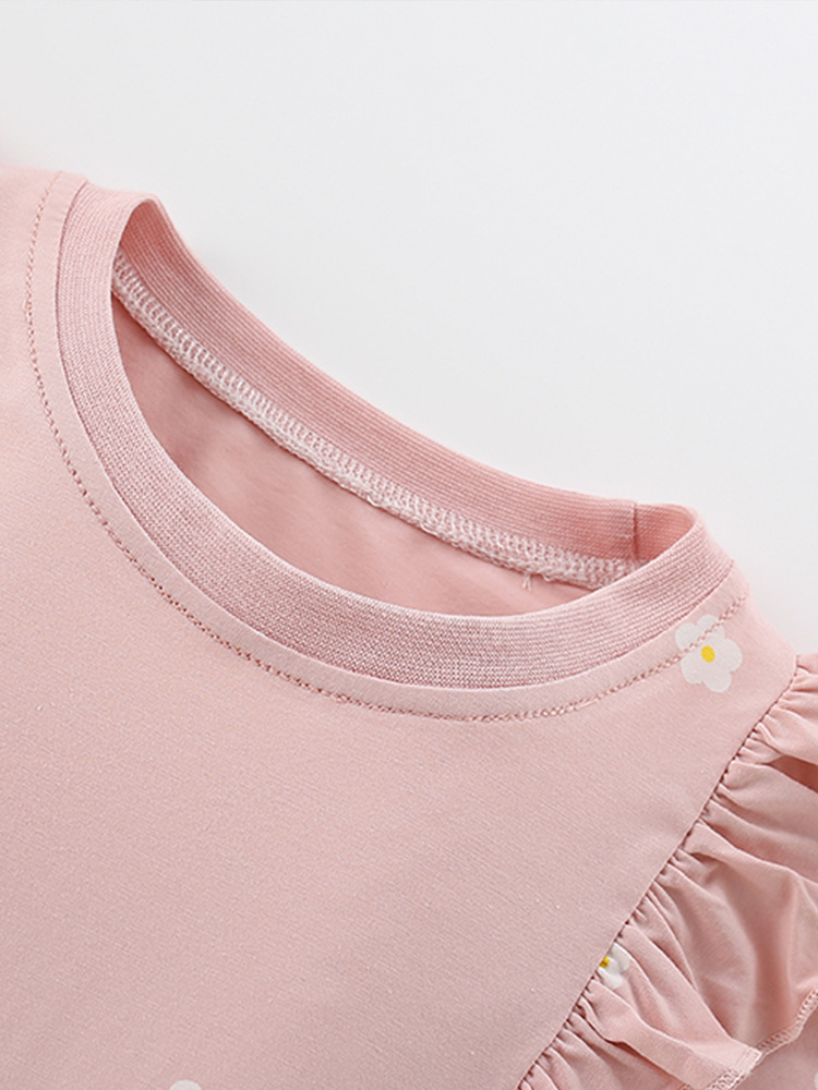Falda de niña malwee transfronteriza verano nuevo vestido de niña linda de manga corta con cuello redondo para niños europeos y americanos