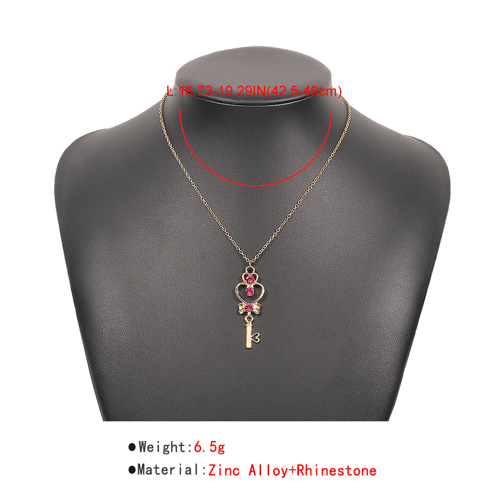 fashion magic wand moon diamond necklace wholesale Nihaojewelry