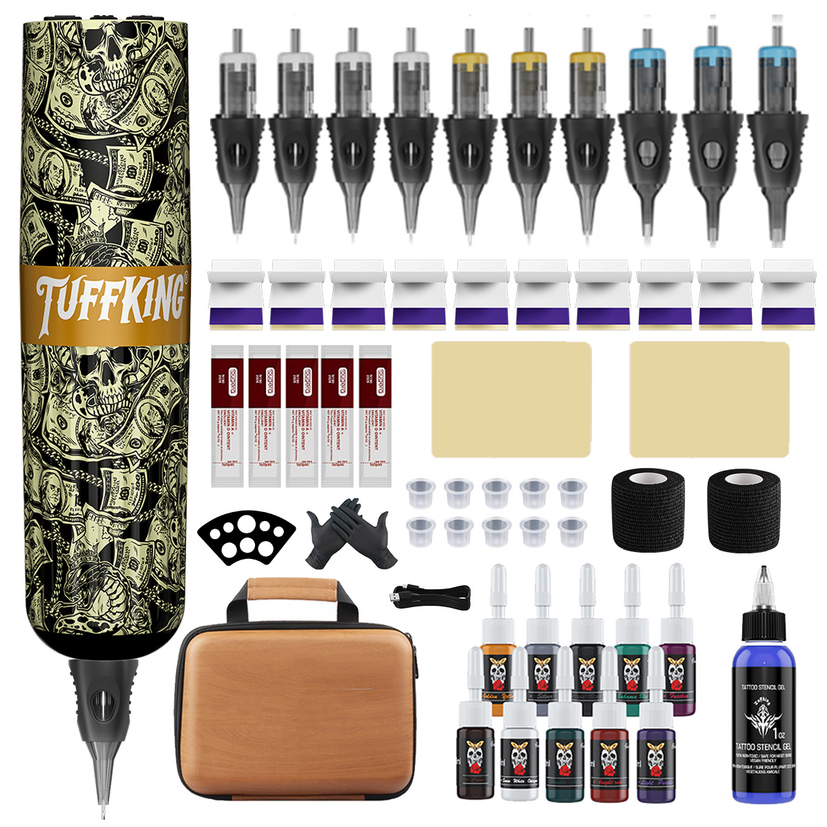 Corte transfronterizo, niebla, carcasa de bricolaje, máquina de tatuajes de bolígrafo de fuente de alimentación, máquina de tatuajes de motor, patrón de personalidad, bolígrafo de tatuajes de venta caliente