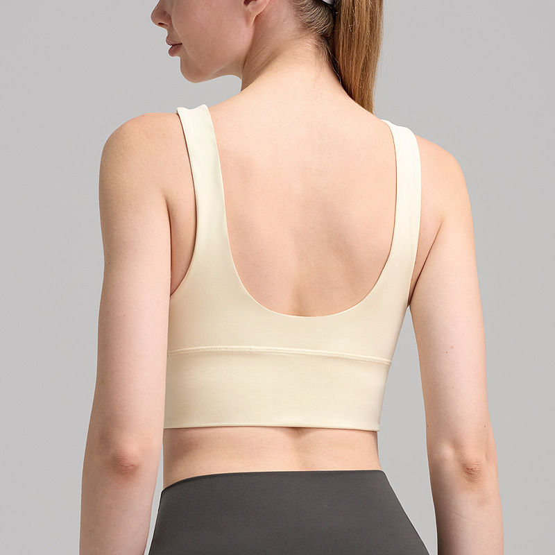 A prueba de choque, ropa interior deportiva de mujer, secado rápido, espalda hermosa, chaleco de acondicionamiento físico abrasivo, bra de yoga desnudo