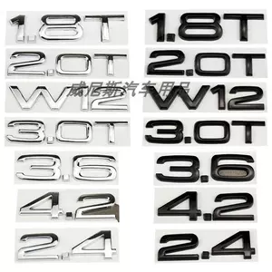 Audi A4 A5 A6 A7 Q5 Q7 W12 avtomobil stikerləri, 3.6 4.2, 2.0T 1.8T 3.0T emblemləri