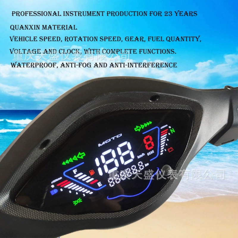 Экспорт в Юго-Восточную Азию: цифровая приборная панель для мотоцикла WAVE110 Asian Tiger, с защитой от запотевания, водонепроницаемая, с часами.