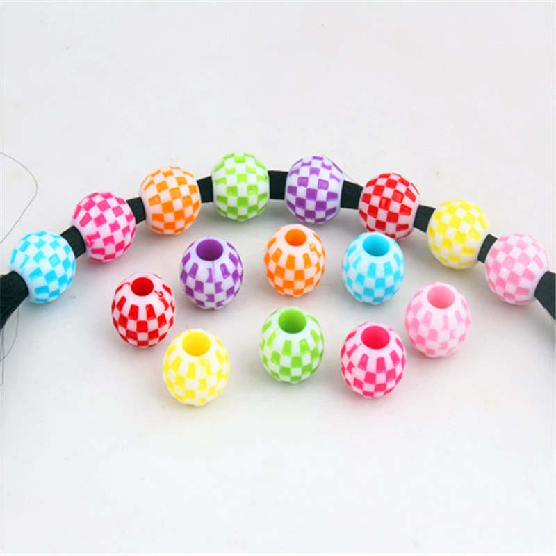 Африканский парик, аксессуары для волос с дредами, пластиковые красочные круглые бусины с большими отверстиями, головной убор, детские плетеные волосы, ювелирные изделия своими руками, бусины