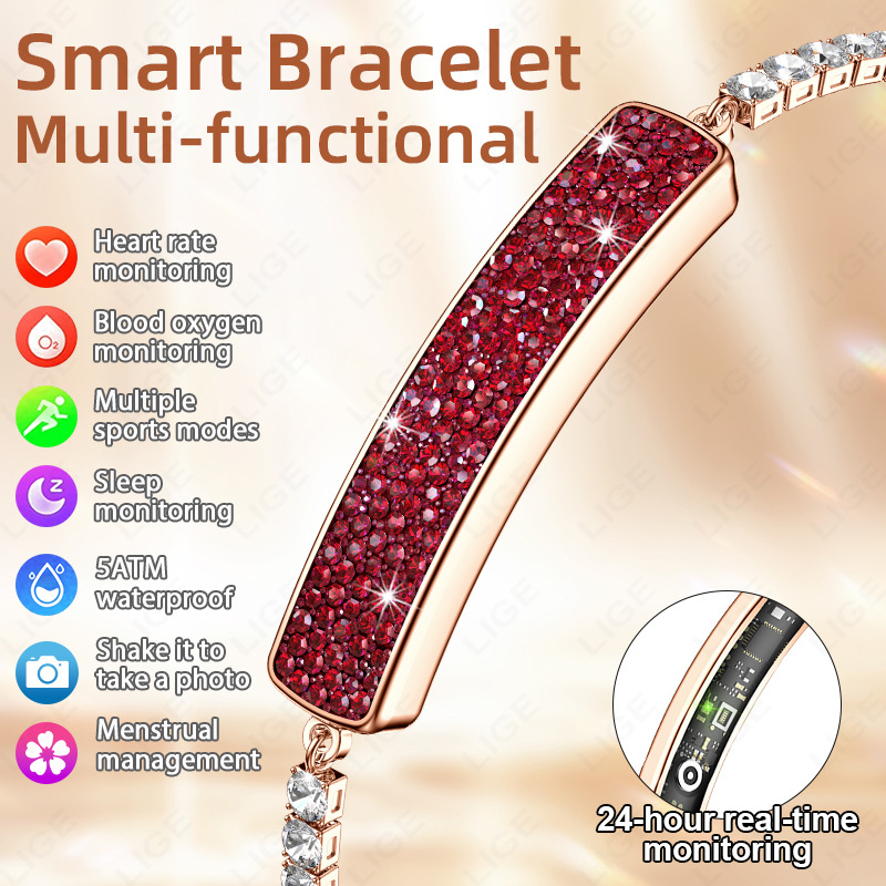 B5 Smart-Armband mit Herzfrequenzmessung, Blutsauerstoffmessung, Stresstracker, Schlafüberwachung, Schrittzähler, Fernsteuerung der Kamera, Unisex-Smartwatch_voghion.com