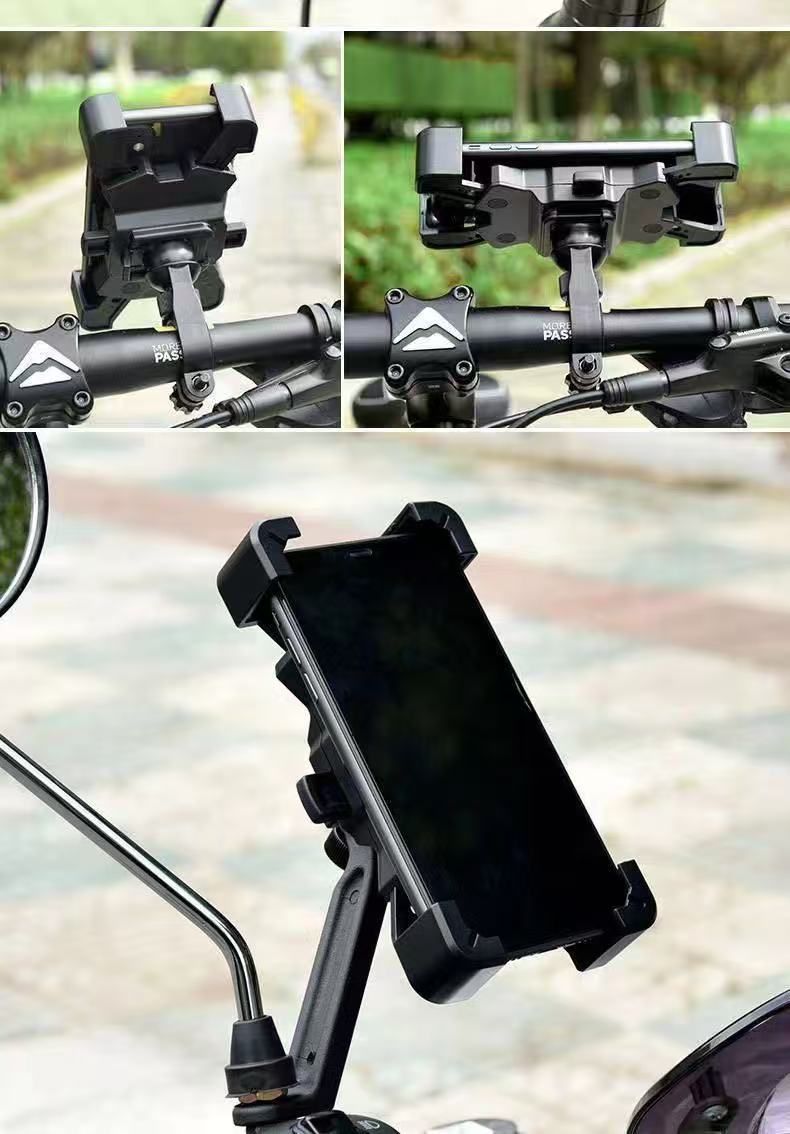New Motorcycle Phone Holder, Bicycle, Electric Vehicle Navigation, Quick-Release, One-Button Locking, Battery Vehicle