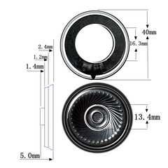 Factory-direct supply with guaranteed quality: Waterproof 40mm iron-cased internal-magnet speaker, 8-ohm, 0.5W audio driver