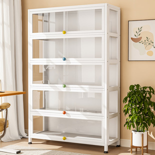 Hand-Made Display Cabinet Blind Box Building Block Millet Storage Cabinet Pain Cabinet Dust-Proof Iron Glass Cabinet Bookcase Home Display Cabinet