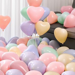 ラブ型バルーン マカロン バレンタインデー デコレーション シーンアレンジメント こどもの日 61 無毒 誕生日プレゼント