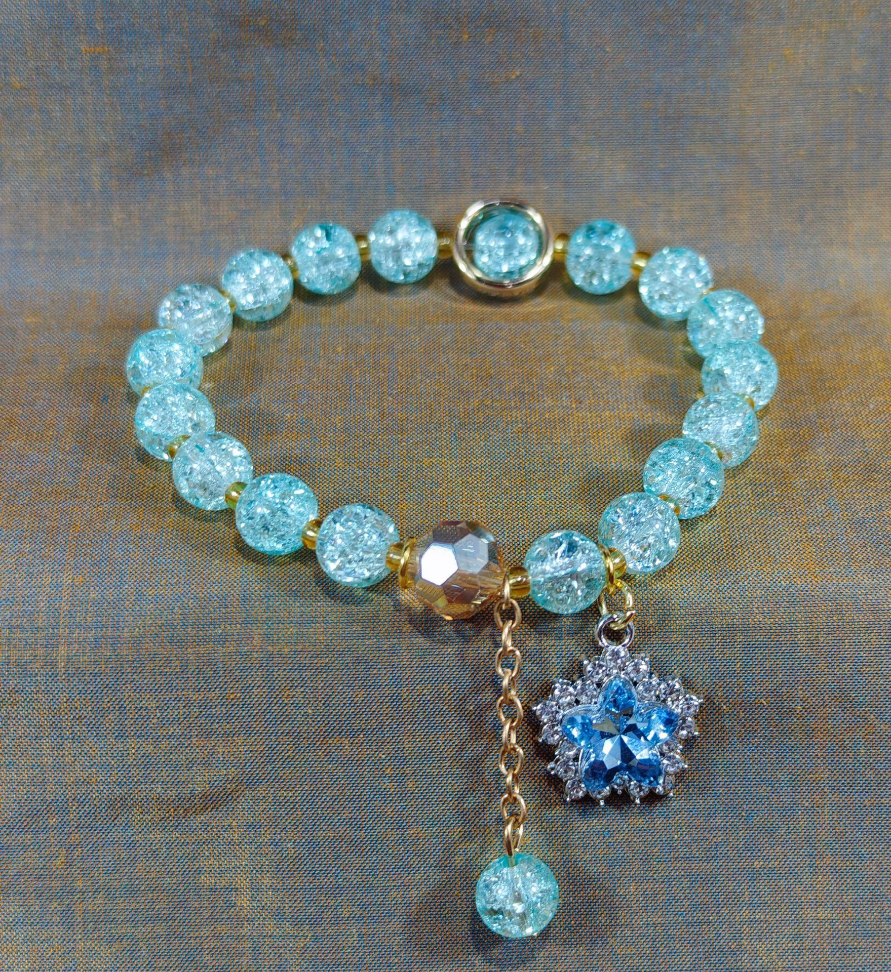 Las celebridades de Internet retro transfronterizas suelen ser todo-fósforo pulsera elástica de estilo ins simple pulsera de moda de lujo ligero, joyería de temperamento