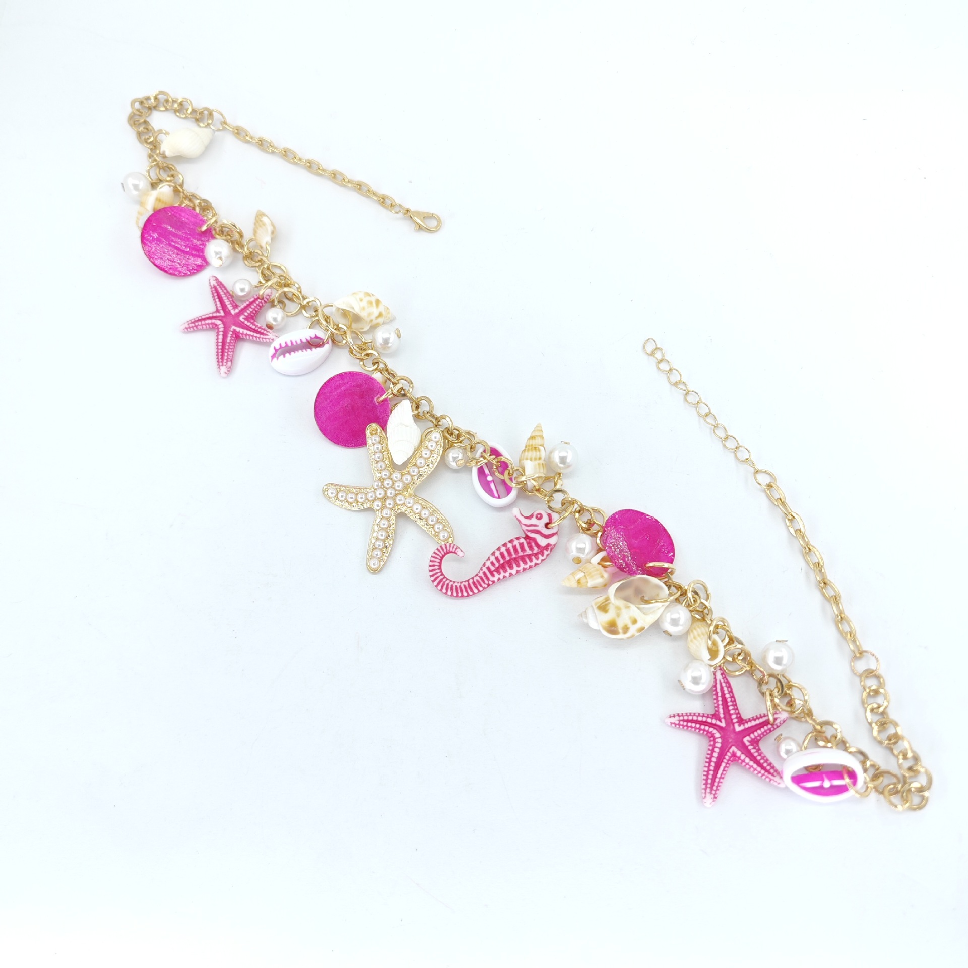 IG Style Beach Starfish Pearl Shell Metal Wholesale Pendant Necklace display picture 3