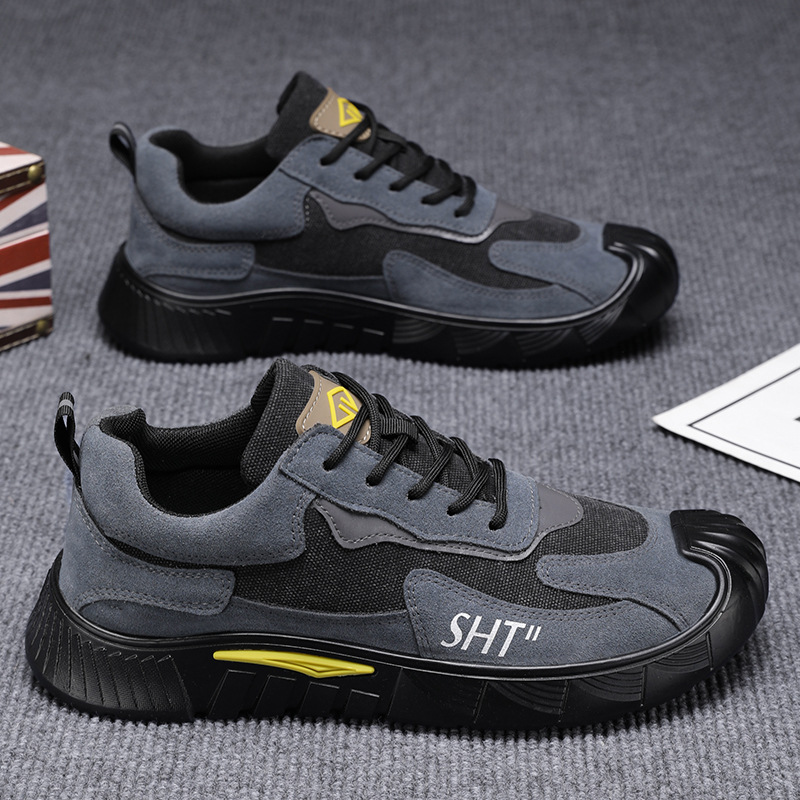 Nuevos zapatos de seguro laboral en verano 2025 los hombres usan zapatos de trabajo resistentes al desgaste, ligeros y resistentes al desgaste, zapatos casuales al aire libre image 1