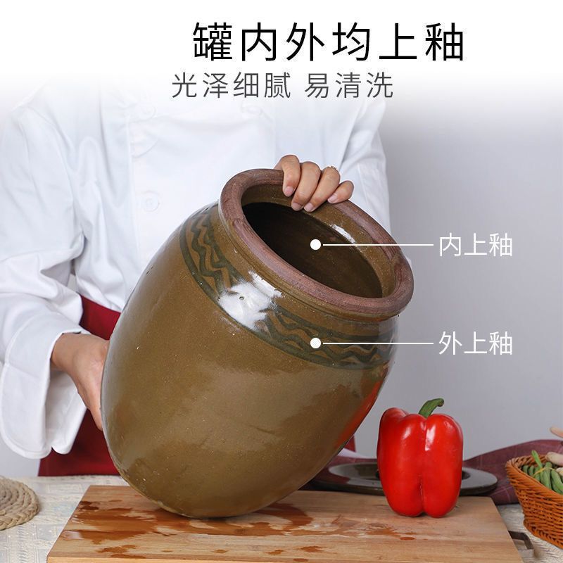 容器瓶、厚みのある壺、昔ながらの土鍋、肉の漬け物、塩漬けの鴨の卵、陶器の壺、家庭用塩漬け|undefined
