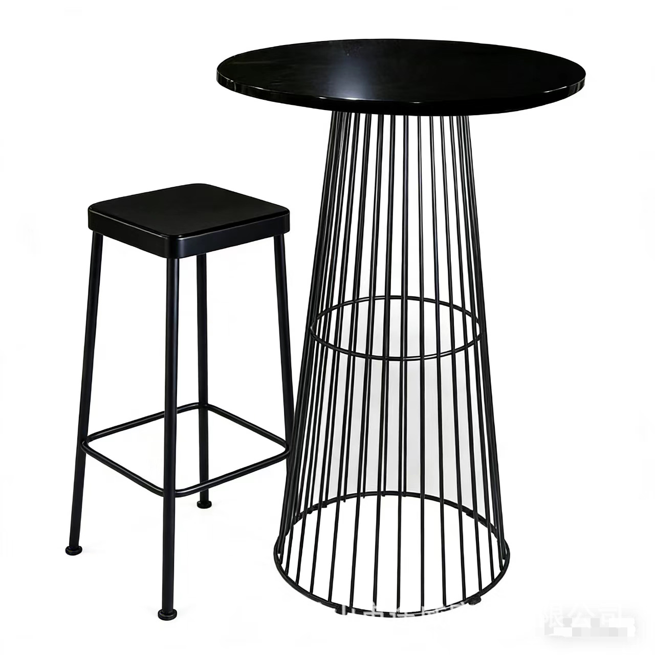 Nordic Wrought Iron Bar Table, Side Table, Balcony High Round Table, Cafe Wall-Mounted Metal Dining Table, Outdoor Milk Tea Bar